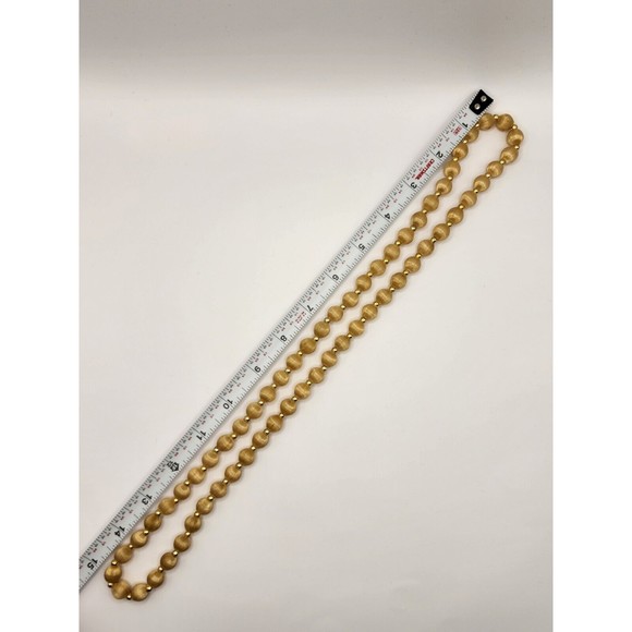 Vintage Tan Beaded Necklace - Picture 2 of 3